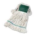 Unisan Super Loop Wet Mop Head- Cotton/Synthetic- Medium Size- White 502WHEA